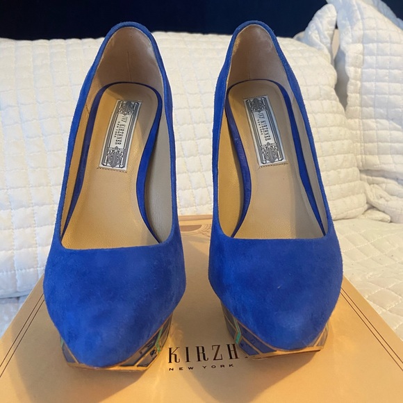 Ivy kirizhner royal blue heels “pyramid” size 7 - Picture 4 of 13